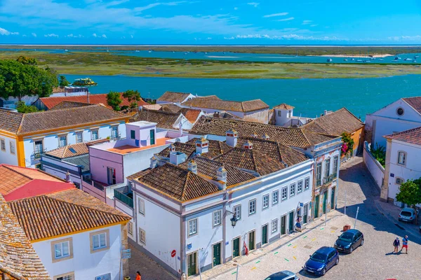 Portekiz şehri Faro 'nun havadan görünüşü.