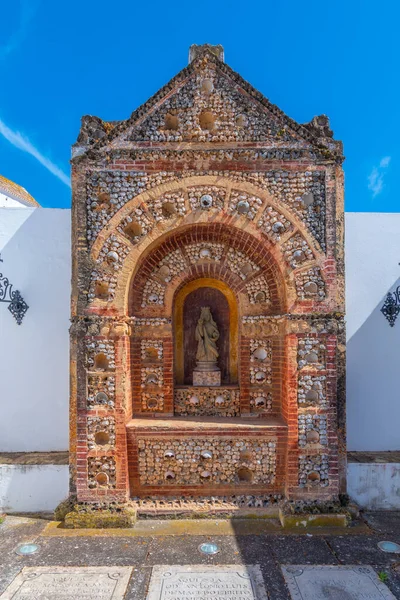 Altare Decorato Con Teschi All Interno Della Cattedrale Faro — Foto Stock