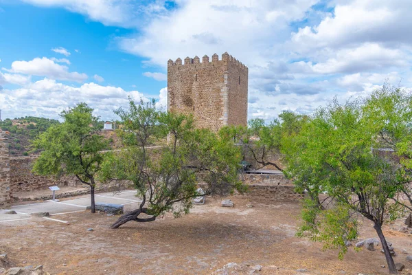 Guadiana nehrine bakan Mertola kalesi, Portekiz.