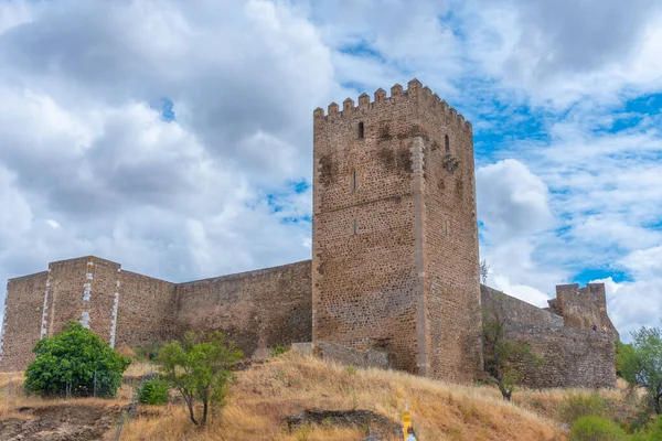 Zamek Mertola Widokiem Rzekę Guadianę Portugalia — Zdjęcie stockowe