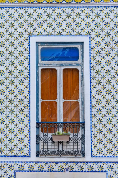 Azulejo Homlokzat Egy Házban Portugál Város Beja — Stock Fotó