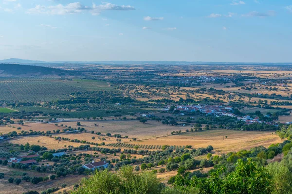 Portekiz 'in Alentejo bölgesinin kırsal manzarası.