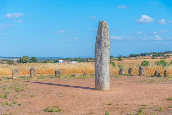 Stenen Menhirs Bij Cromeleque Xerez Portugal — Stockfoto