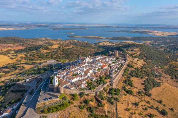 Portekiz Monsaraz Kasabasının Hava Manzarası — Stok fotoğraf