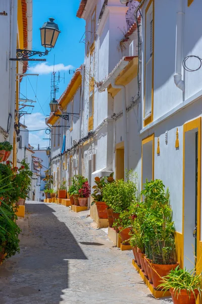 Portekiz 'in Elvas şehrinde dar bir sokak..