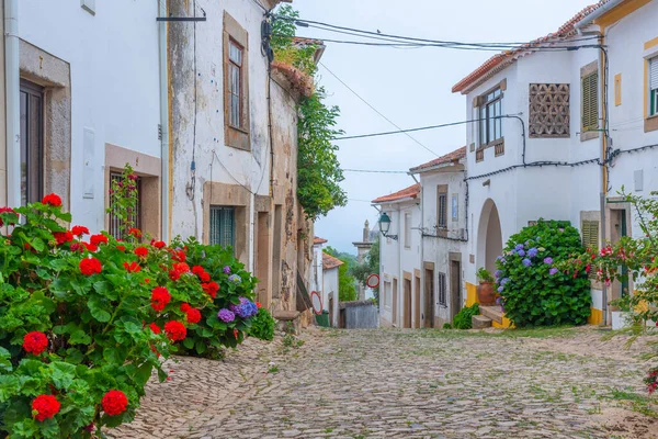 Calle Estrecha Casco Antiguo Del Pueblo Portugués Castelo Vide — Foto de Stock