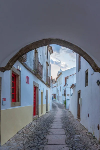 Calle Estrecha Casco Antiguo Del Pueblo Portugués Castelo Vide — Foto de Stock