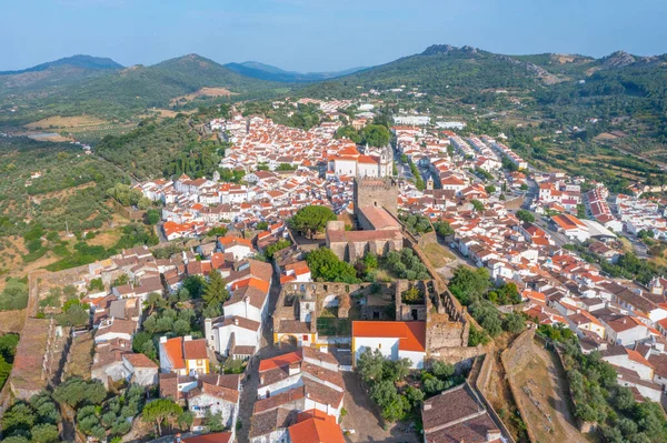 ポルトガルの町の空中写真 Castelo Vide — ストック写真