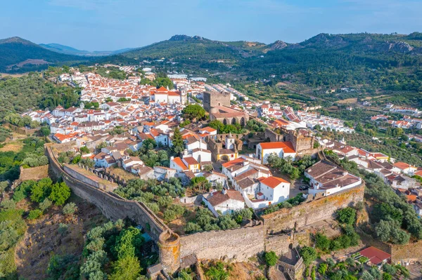 Αεροφωτογραφία Της Πορτογαλικής Πόλης Castelo Vide — Φωτογραφία Αρχείου