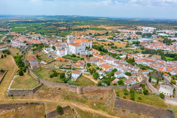 Αεροφωτογραφία Του Παλαιού Τμήματος Της Πορτογαλικής Πόλης Estremoz — Φωτογραφία Αρχείου