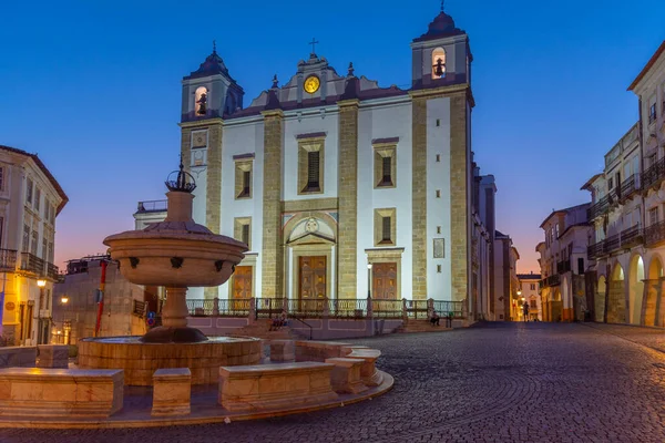 Vista Noturna Igreja São Antão Évora Portugal — Fotografia de Stock