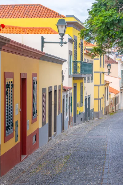 Rue Étroite Dans Ville Portugaise Funchal — Photo