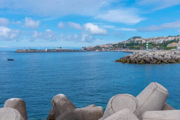 Pobřeží Portugalského Města Funchal — Stock fotografie