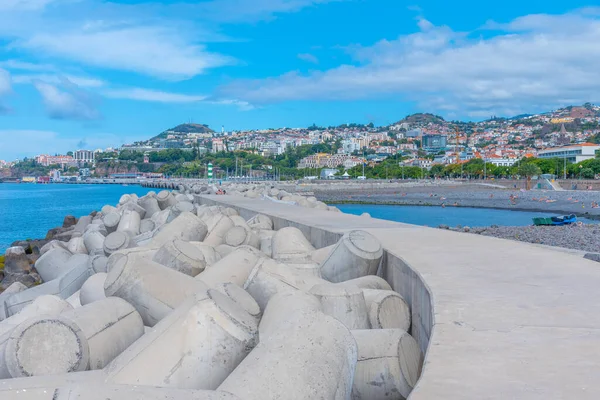 Pobřeží Portugalského Města Funchal — Stock fotografie