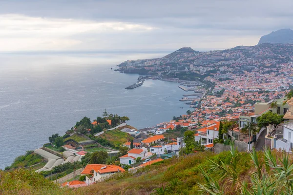 Pohled Panorama Portugalského Města Funchal — Stock fotografie