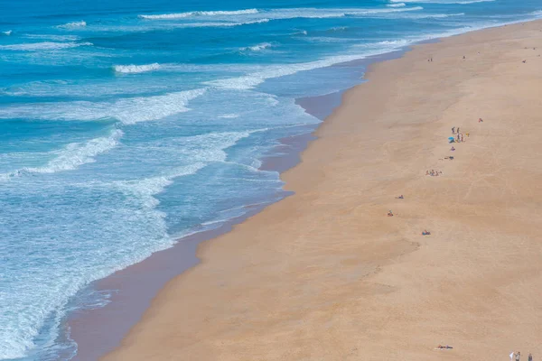 Flygfoto Över Norra Stranden Nazare Portugal — Stockfoto