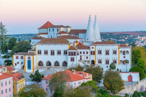 Flygfoto Över Det Nationella Palatset Sintra Portugal — Stockfoto