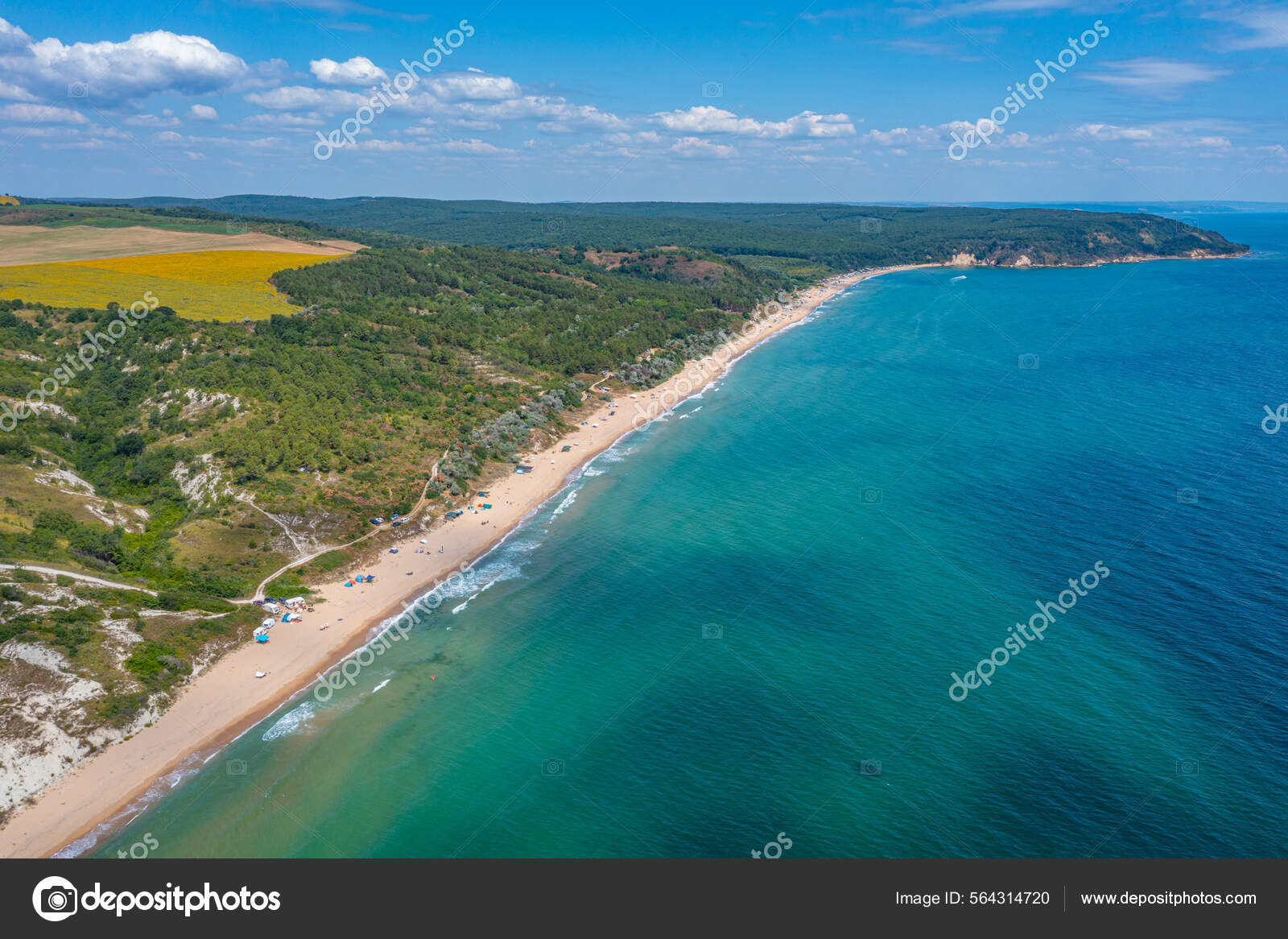 karadere Aerial View Karadere Beach Bulgaria — Stock Photo © Dudlajzov #564314720
