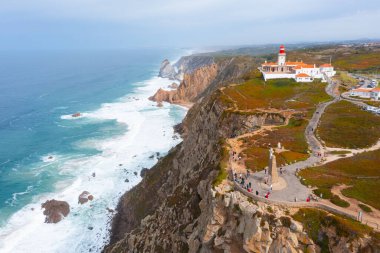 Portekiz Cabo da Roca deniz feneri.