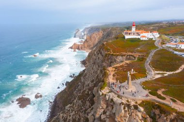 Portekiz Cabo da Roca deniz feneri.