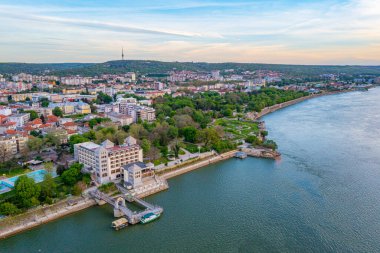 Bulgaristan 'ın Silistra kentinin hava manzarası