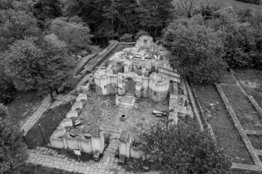 Bulgaristan 'ın Veliki Preslav kentinde yuvarlak bir kilisenin kalıntıları