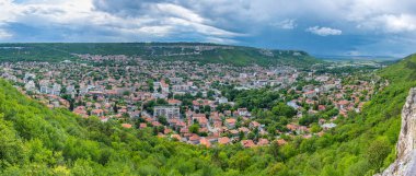 Bulgar kenti Provadi 'nin hava manzarası