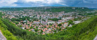 Bulgar kenti Provadi 'nin hava manzarası