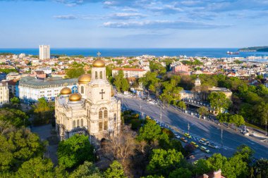 Bulgaristan 'ın Varna kentindeki Theotokos Katedrali' nin Yurt manzarası