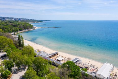 İspanya 'nın merkezi sahil manzaralı Varna kasabası.