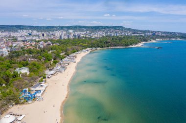 İspanya 'nın merkezi sahil manzaralı Varna kasabası.