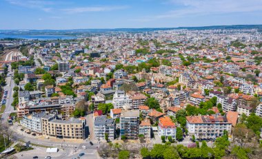 Bulgar kenti Varna 'nın hava manzarası