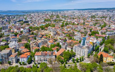 Bulgar kenti Varna 'nın hava manzarası