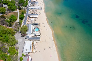 İspanya 'nın merkezi sahil manzaralı Varna kasabası.