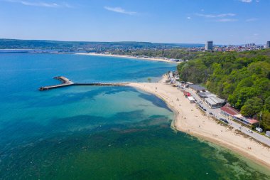 İspanya 'nın merkezi sahil manzaralı Varna kasabası.
