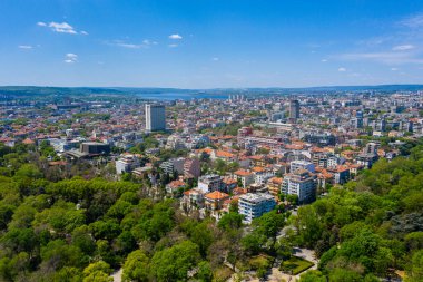 Bulgar kenti Varna 'nın hava manzarası