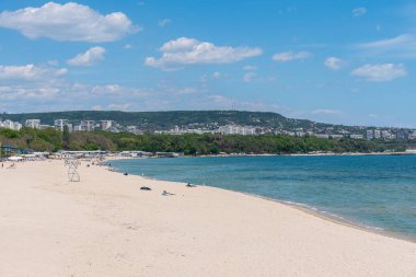 İspanya 'nın merkezi sahil manzaralı Varna kasabası.