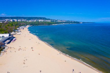 İspanya 'nın merkezi sahil manzaralı Varna kasabası.