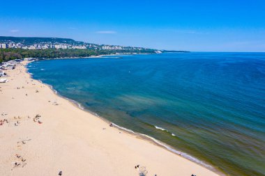 İspanya 'nın merkezi sahil manzaralı Varna kasabası.