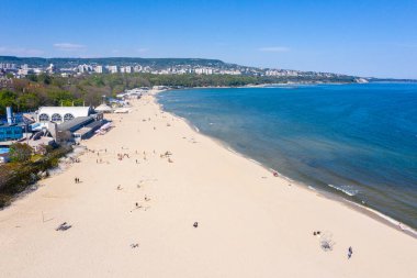 İspanya 'nın merkezi sahil manzaralı Varna kasabası.