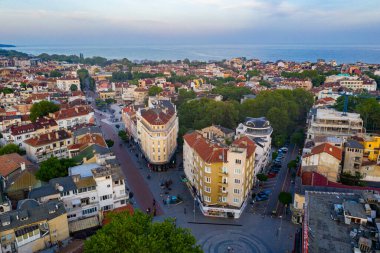 Bulgar kenti Varna 'nın hava manzarası