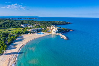 Bulgaristan 'daki Dyuni tatil beldesinin havadan görüntüsü
