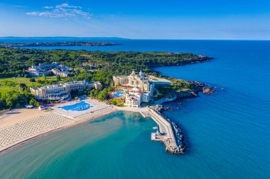 Bulgaristan 'daki Dyuni tatil beldesinin havadan görüntüsü