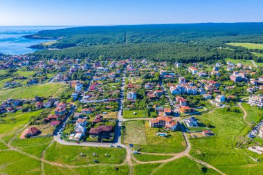Bulgaristan 'daki Sinemorets köyünün hava manzarası