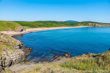 Bulgaristan 'ın Veleka plajında güneşli bir gün