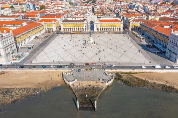 Aerial View Praca Comercio Lisbon Portugal — Stock Photo, Image