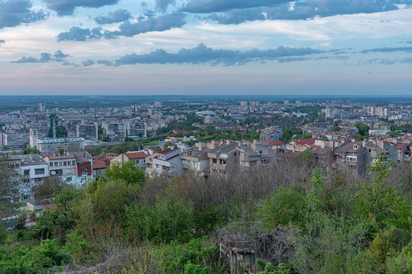 Bulgaristan 'ın Rousse kentinin havadan görüntüsü