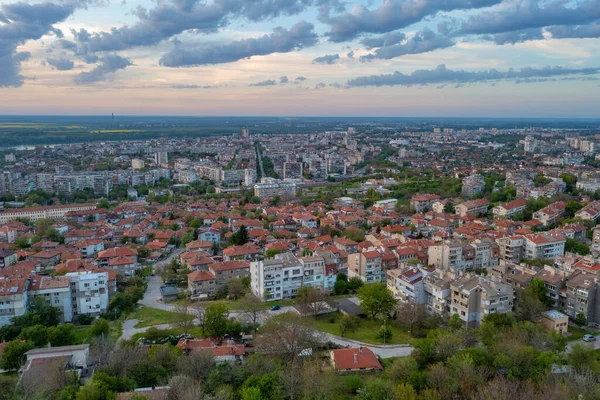 Bulgaristan 'ın Rousse kentinin havadan görüntüsü