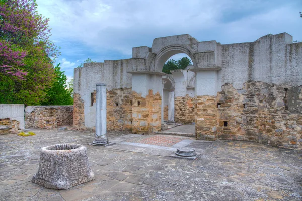 Ruinas Una Iglesia Redonda Veliki Preslav Bulgaria — Foto de Stock