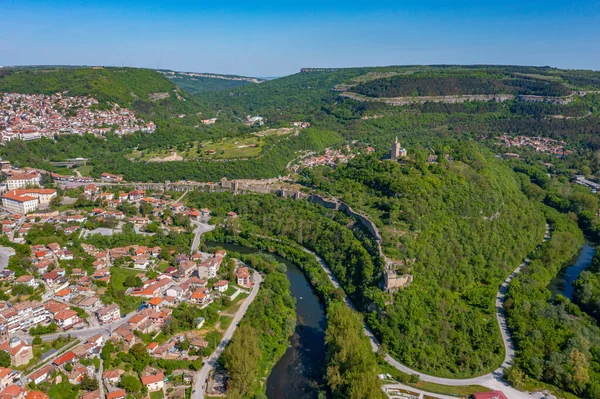 Veliko Tarnovo Panorámája Bulgáriában — Stock Fotó